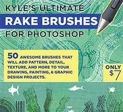 极品PS工具预设－耙子笔刷：Kyles Rake Brushes for Photoshop
